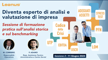 Sessione di formazione  pratica sull’analisi storica  e sul benchmarking