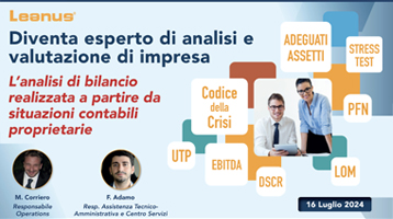 Sessione di formazione pratica sull’analisi di bilancio realizzata a partire da situazioni contabili proprietarie e sul benchmarking