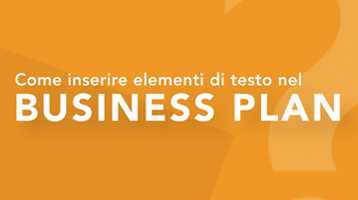 Come inserire elementi di testo nel business plan